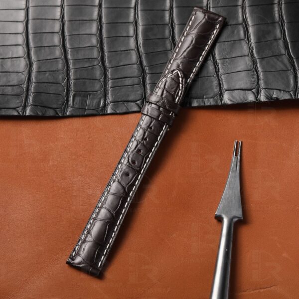 Custom replacement brown leather watch band for Longines MASTER COLLECTION Hydroconquest Conquest 19mm 20mm 21mm