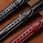 Buy custom Rolex Daytona Black Lizard leather strap 20mm handmade watchband