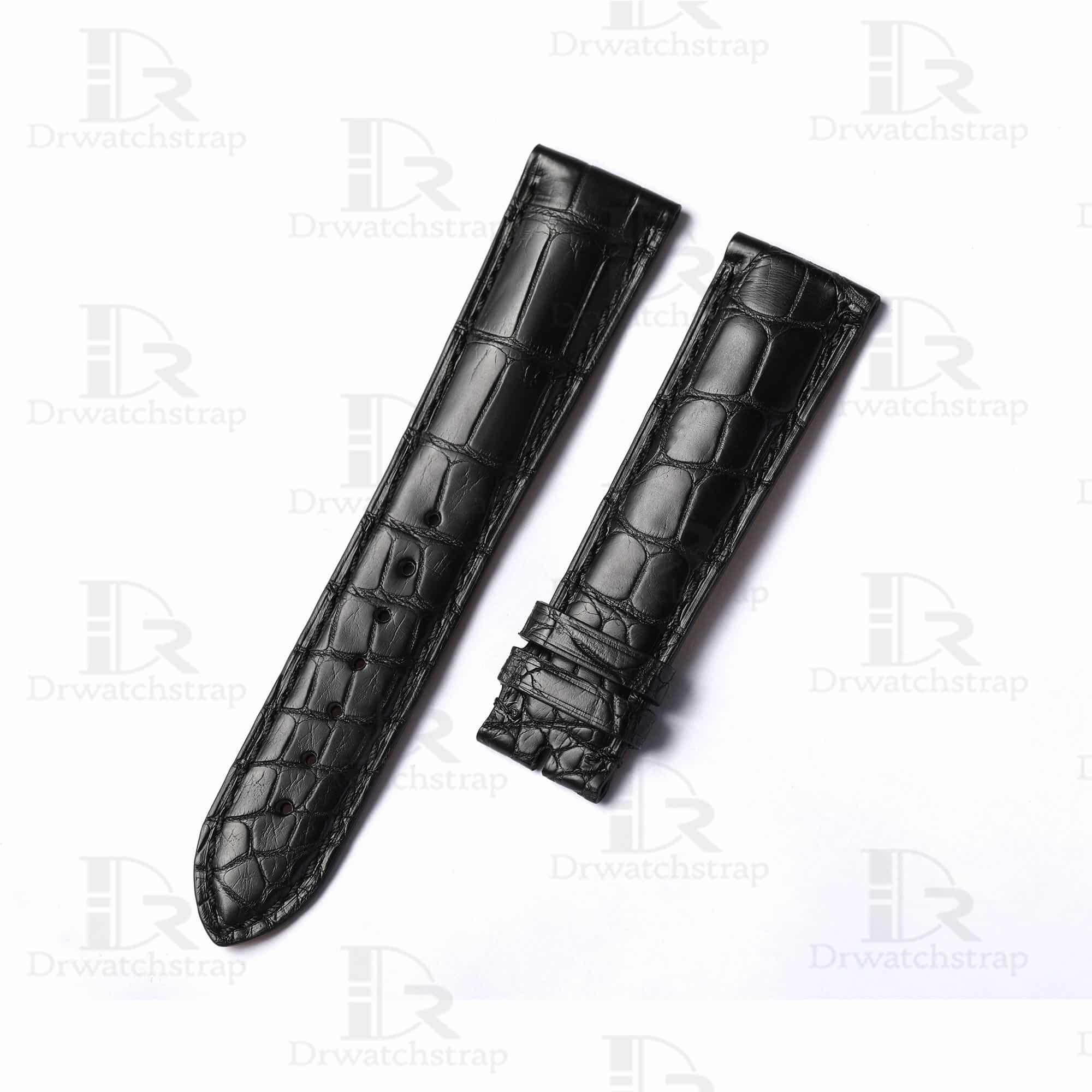 buy custom longines Black leather straps 21mm for sale (1)