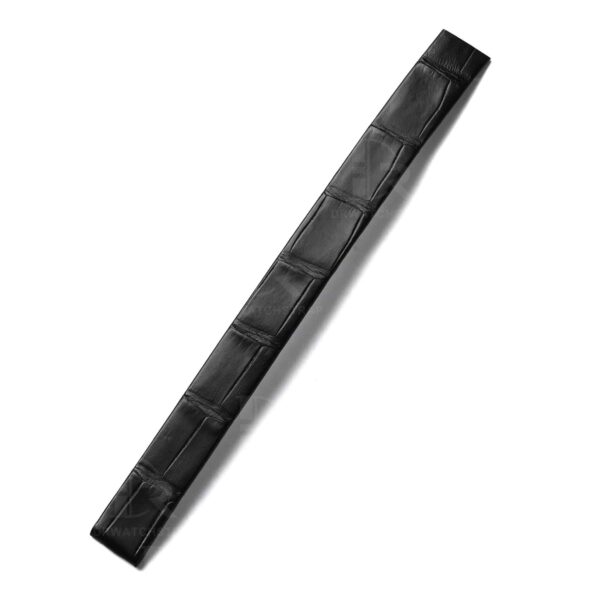 Black alligator leather watch straps for Piaget