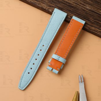 Balabanoff Black Epsom Leather Watch Strap Band / 100% Handmade from Premium Italian Leather / 24 mm, 22 mm, 20 mm, 18 mm Custom Sized