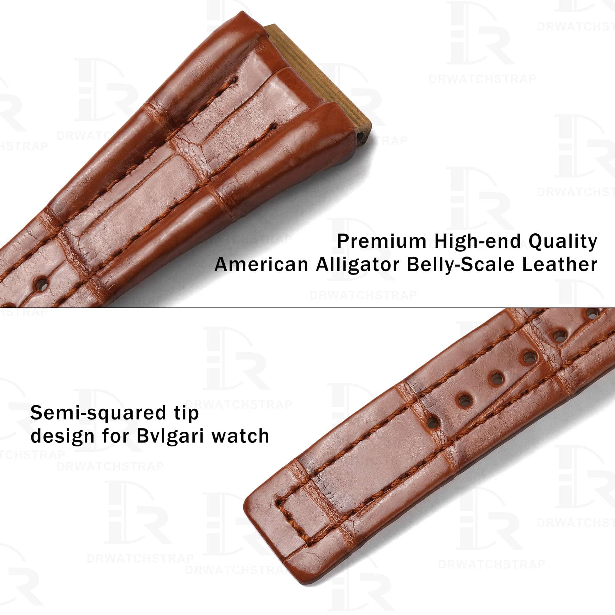 Genuine alligator material the best quality leather