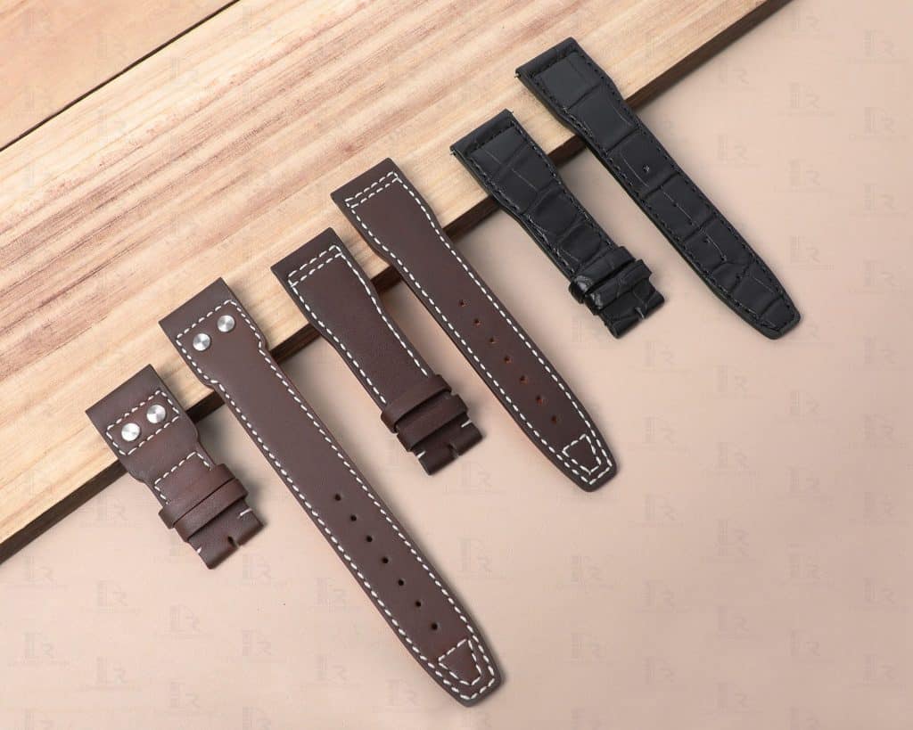 IWC replacement leather watch bands for sale - custom handmade straps