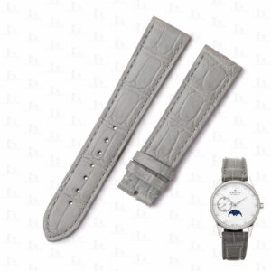 Zenith El Primero Chronomaster Elite Ultra Thin Lady Moonphase gray alligator leather watch band replacement