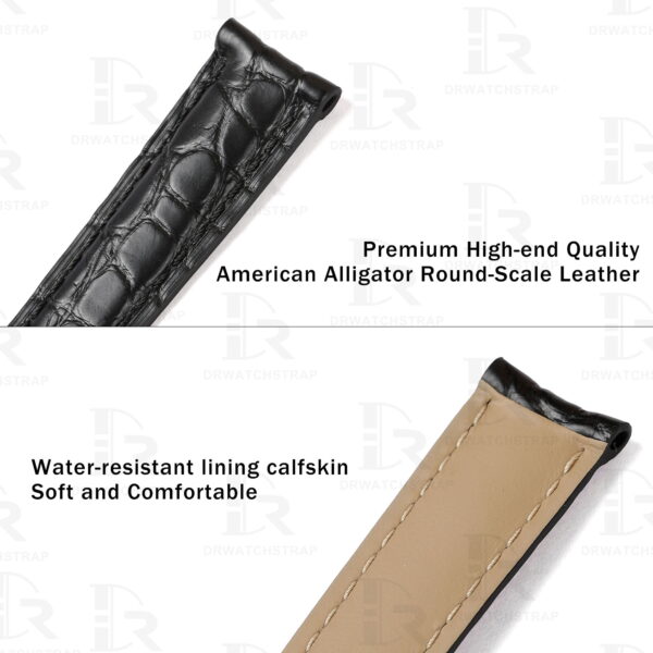 Grade A genuine round-scale leather material & water-resistant calfskin lining material