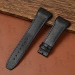 Buy Custom Black Calf leather watchbands for Custom Cartier Tank MC strap handmade straps for sale (2)
