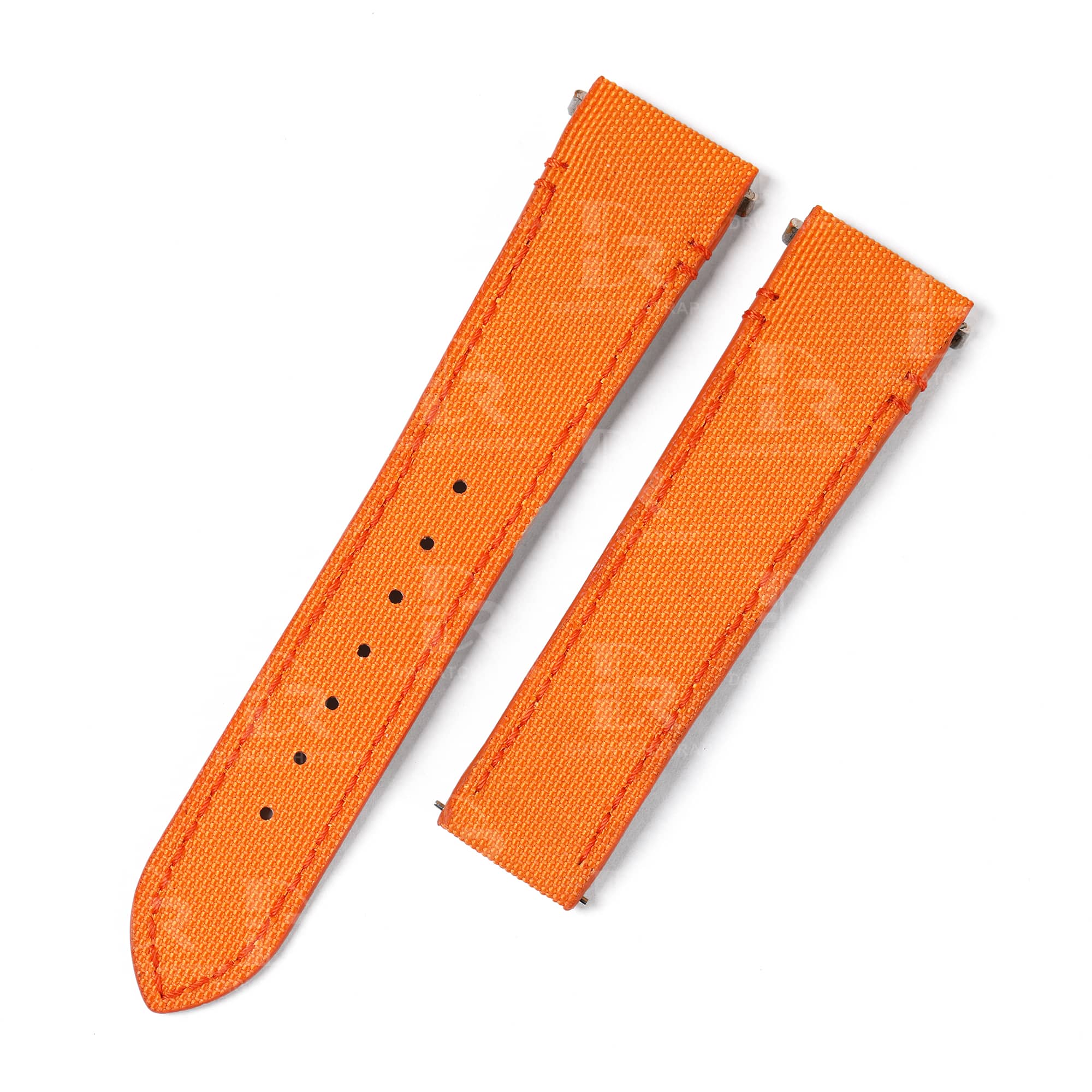 Quickswitch custom replacement Orange canvas watch strap for Cartier Santos luxury watch
