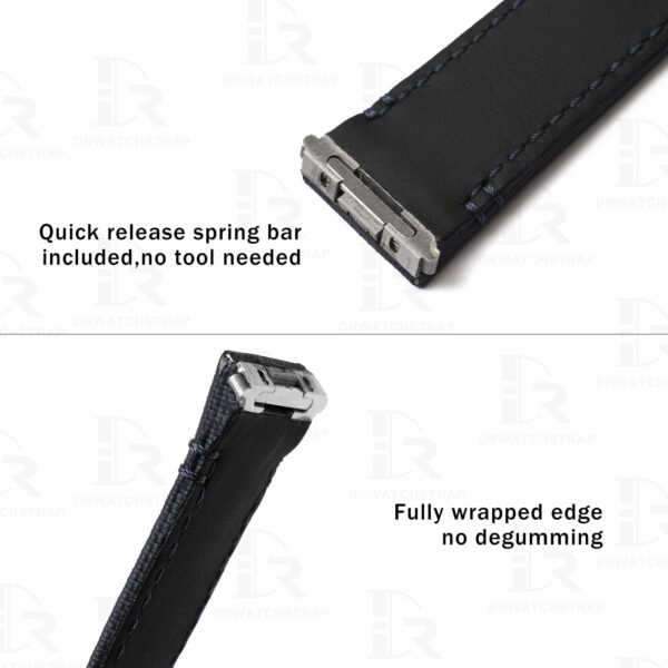 Quickswitch custom replacement leather watch straps for Cartier Santos Medium 35mm Large 40mm watch