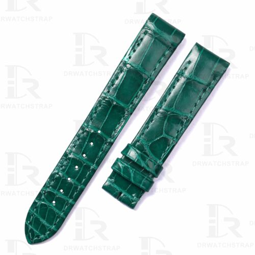 Buy Custom Quickswitch alligator High gloss Green leather watch strap replacement for Cartier Santos Dumont 17.5mm medium large watch Buy Custom Quickswitch alligator High gloss Green leather watch strap replacement for Cartier Santos Dumont 17.5mm medium large watch
