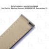 Buy Custom Quickswitch alligator blue leather watch band replacement for Cartier Santos Dumont medium large watch (2)