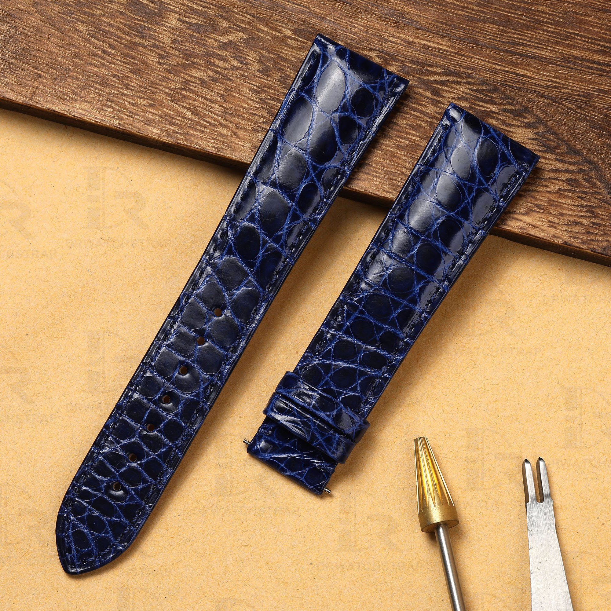 Bey Custom Grand Seiko Heritage Collection Blue leather WatchStraps22mm handmade for sale (1)