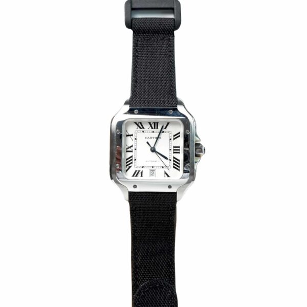 Custom velcro watch strap for Cartier Santos large 40mm and medium 35mm quickswitch system