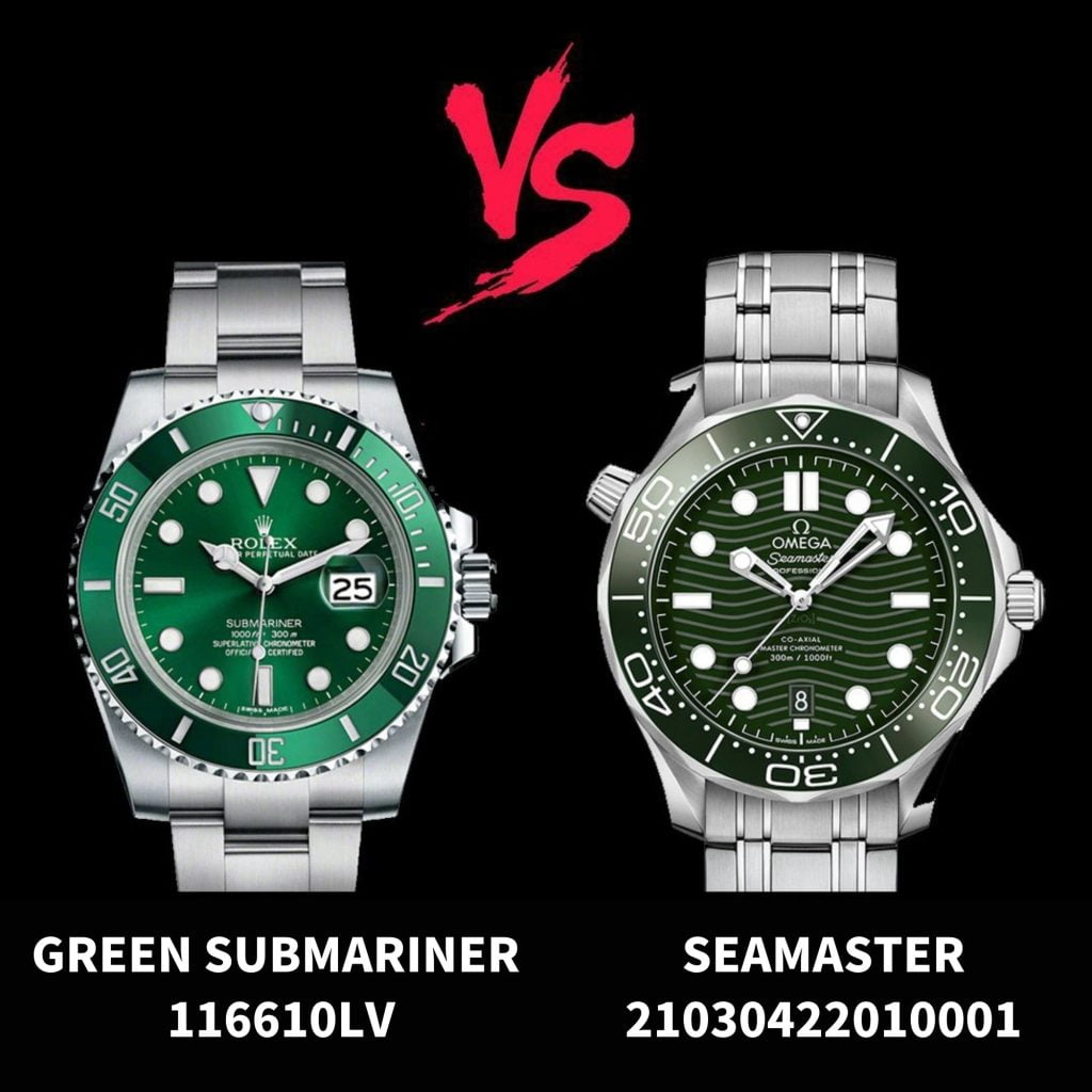 Rolex Green Submariner vs Omega Seamaster 300