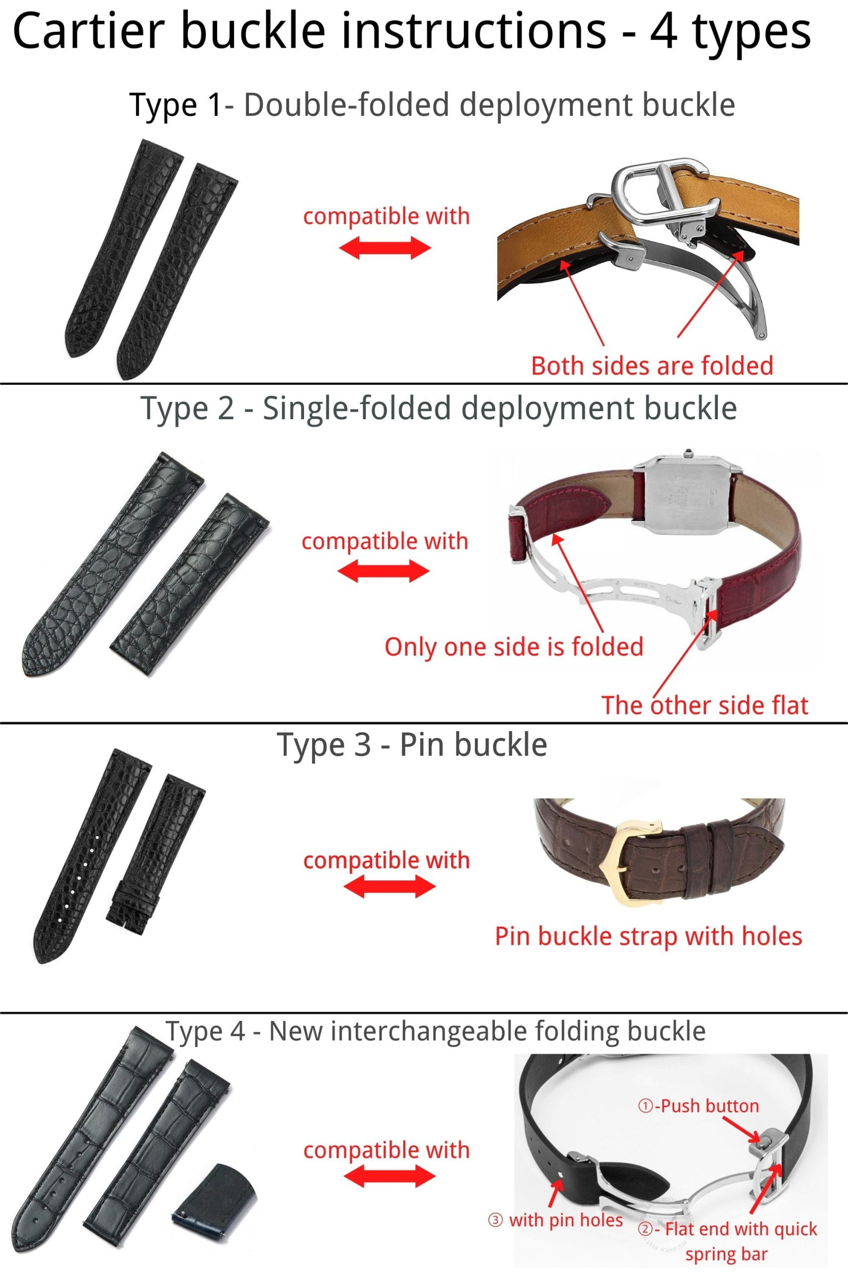 Cartier watch strap buckle instructions Read before you buy