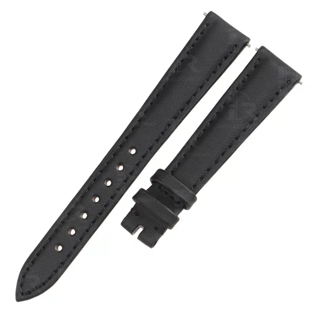 Buy Custom Blancpain Ladies 6102-4628-95A Black satin leather strap for – Replacement watch strap (2)