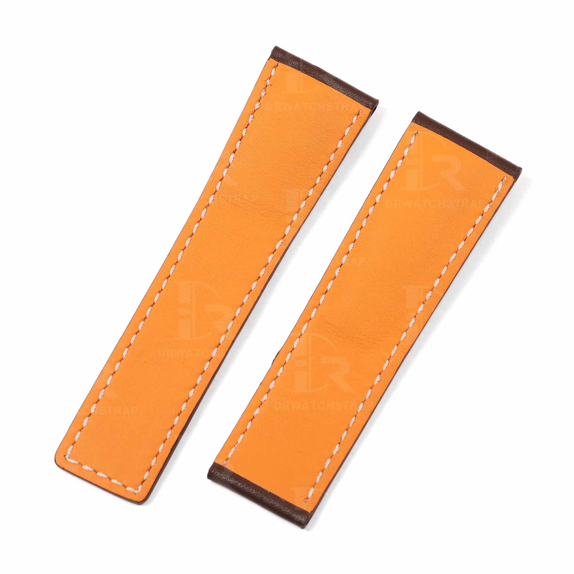 Buy Custom Dark Brown calf leather watch band 20mm 22mm for Breitling Navitimer replacement straps (3)