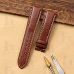 Buy Custom Dark Brown calf leather watch band 20mm 22mm for Breitling Navitimer replacement straps (2)
