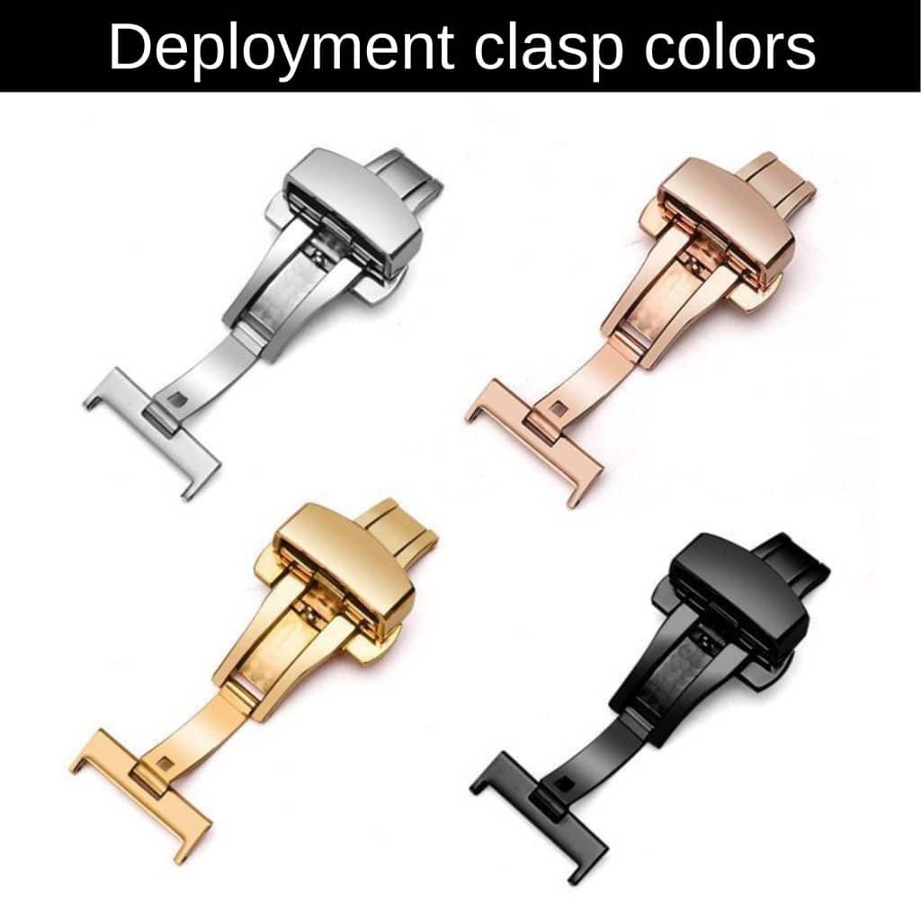 Ddeployment watch buckle clasp colors