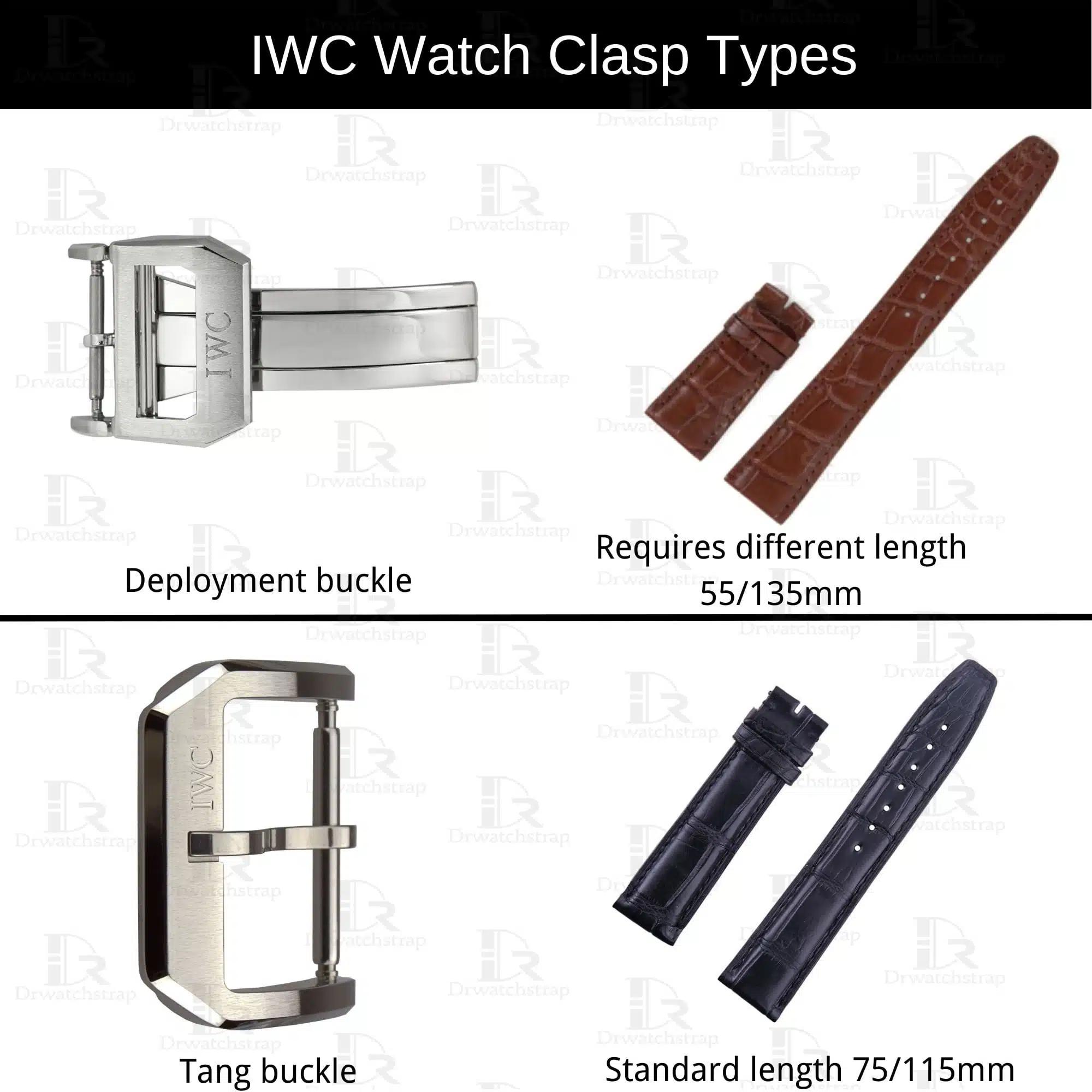 IWC Watch Clasp Types deployment vs pin iwc buckle