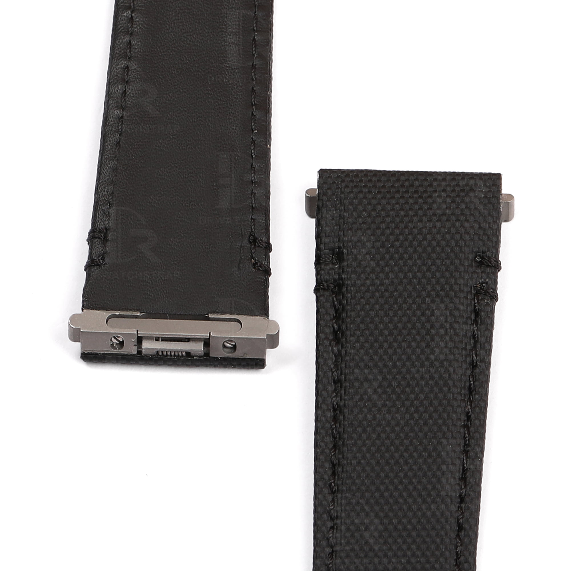Buy Custom Cartier Santos quickswitch Black Nylon fabric straps 19mm 20mm Handmade watchband (2)