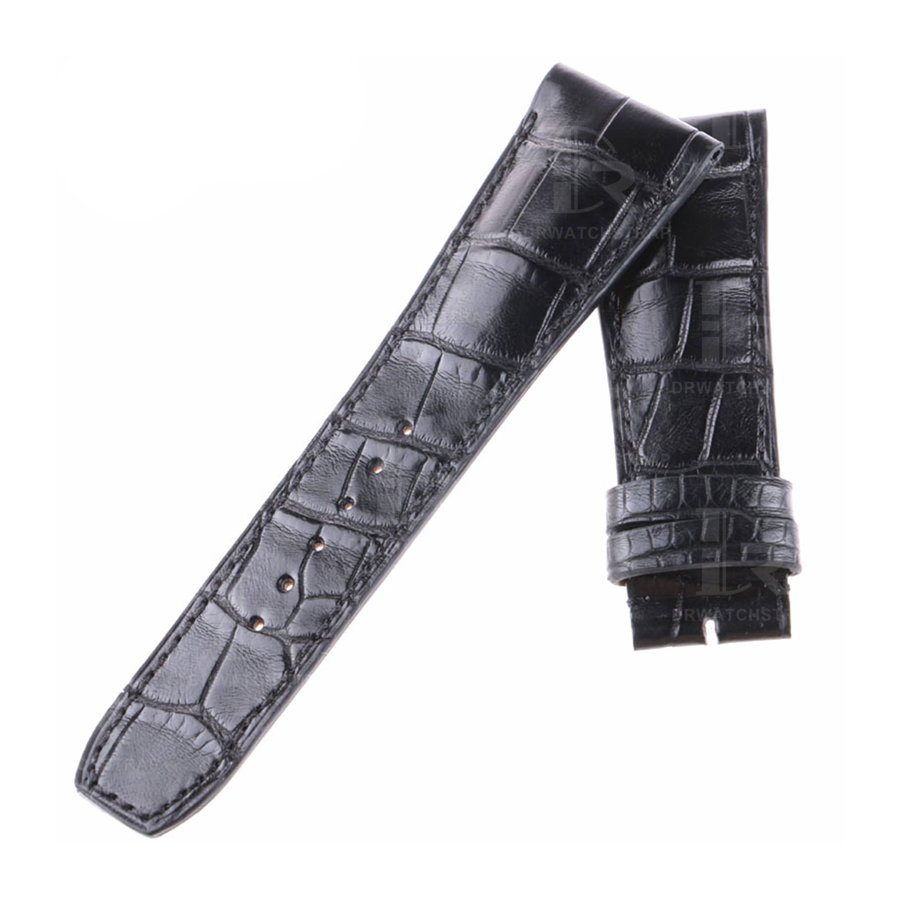 Buy custom Baume et Mercier Hambleton Creighton Clays Black leather straps 20mm 22mm 26mm 28mm 32mm handmade for watchbands