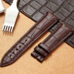 Custom replacement Brown alligator watchband for Parmigiani Fleurier watchstrap