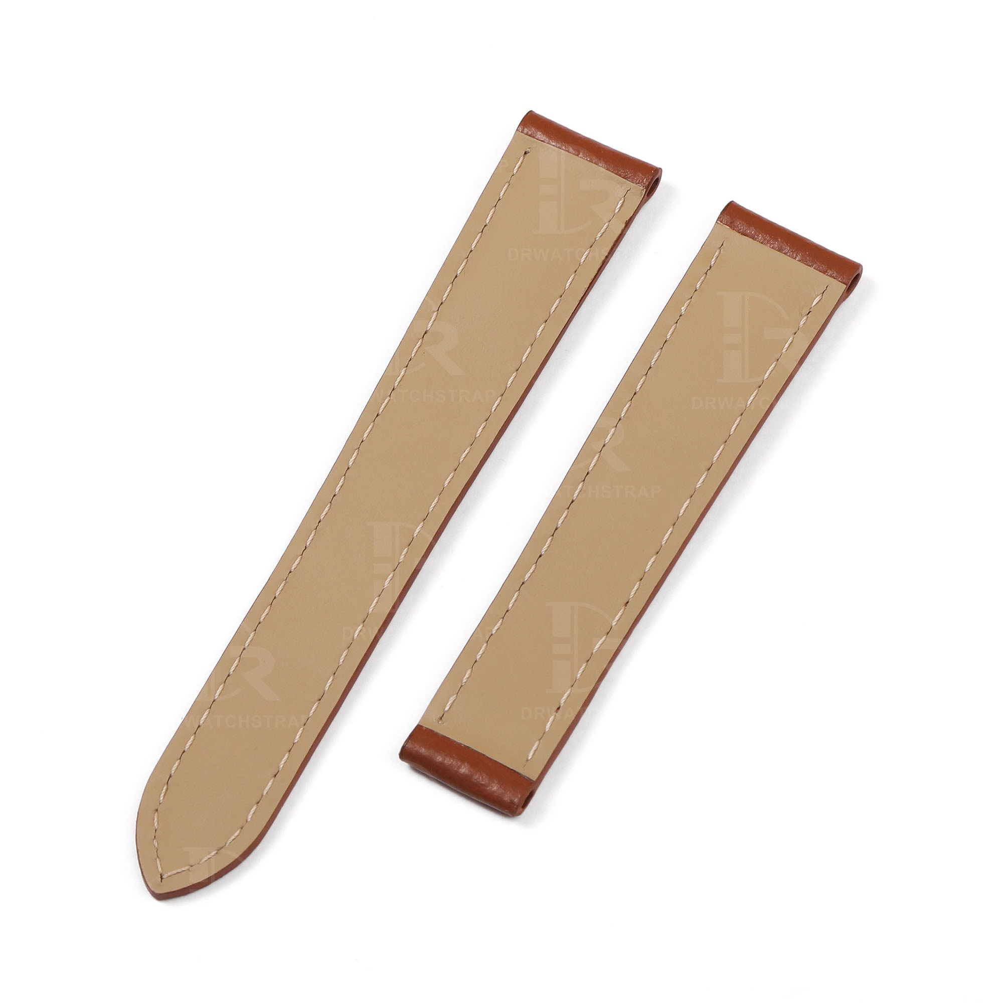 Buy Custom Cartier tank solo xl Brown leather watch strap 16mm 18mm 20mm 23mm replacement watch bands (2)