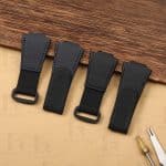 NEW 2023 New Apple watch Black Velcro canvas Pattern Rubber watch strap 38mm 40mm 42mm 44mm watch band (1)