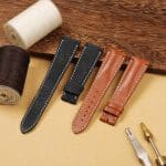 Black pink Alligator leather watch band Patek Philippe Calatrava 5116 5119 5120 5296 strap (3)