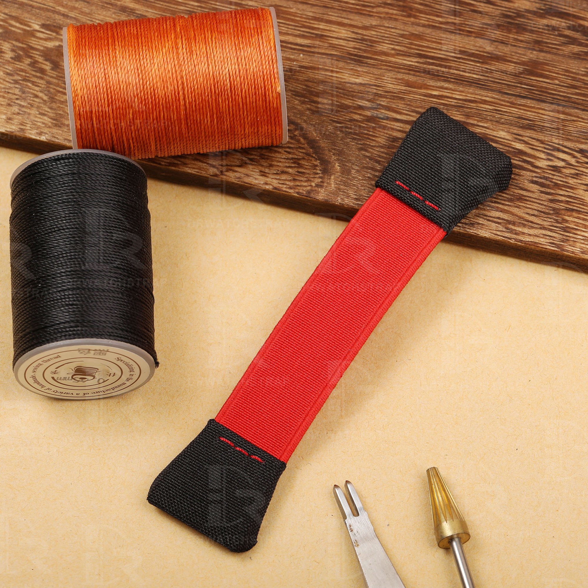 Buy Custom Franck Muller Vanguard v45 Red Elastic strap for V41 V32 replacement watch band (2)
