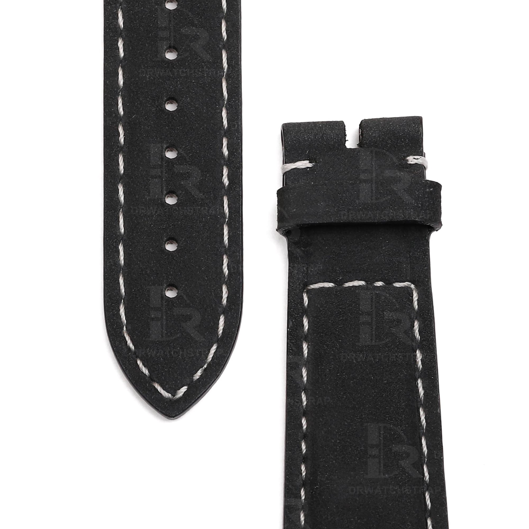 Buy Custom Patek Philippe 5230P Black Suede leather watchbands 20mm Handmade for band watch (2)
