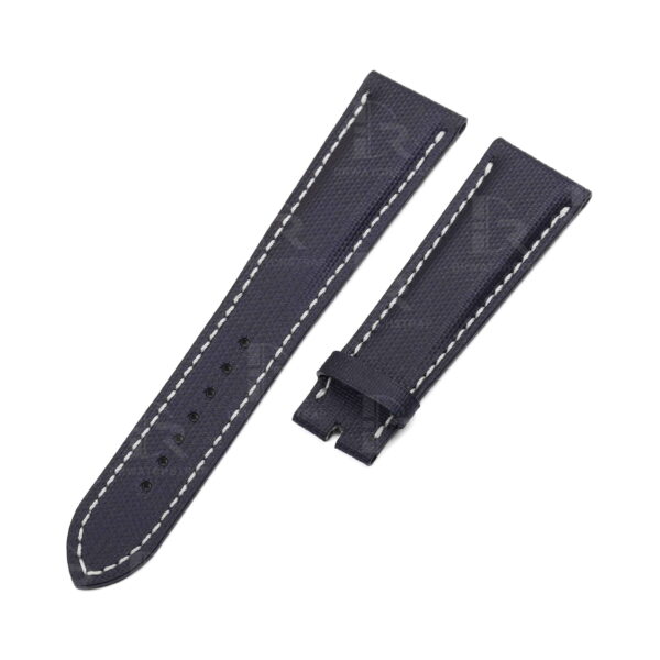 Buy Custom Patek Philippe 5230P Blue Canvas leather strap 20mm Handmade for watchband (1)