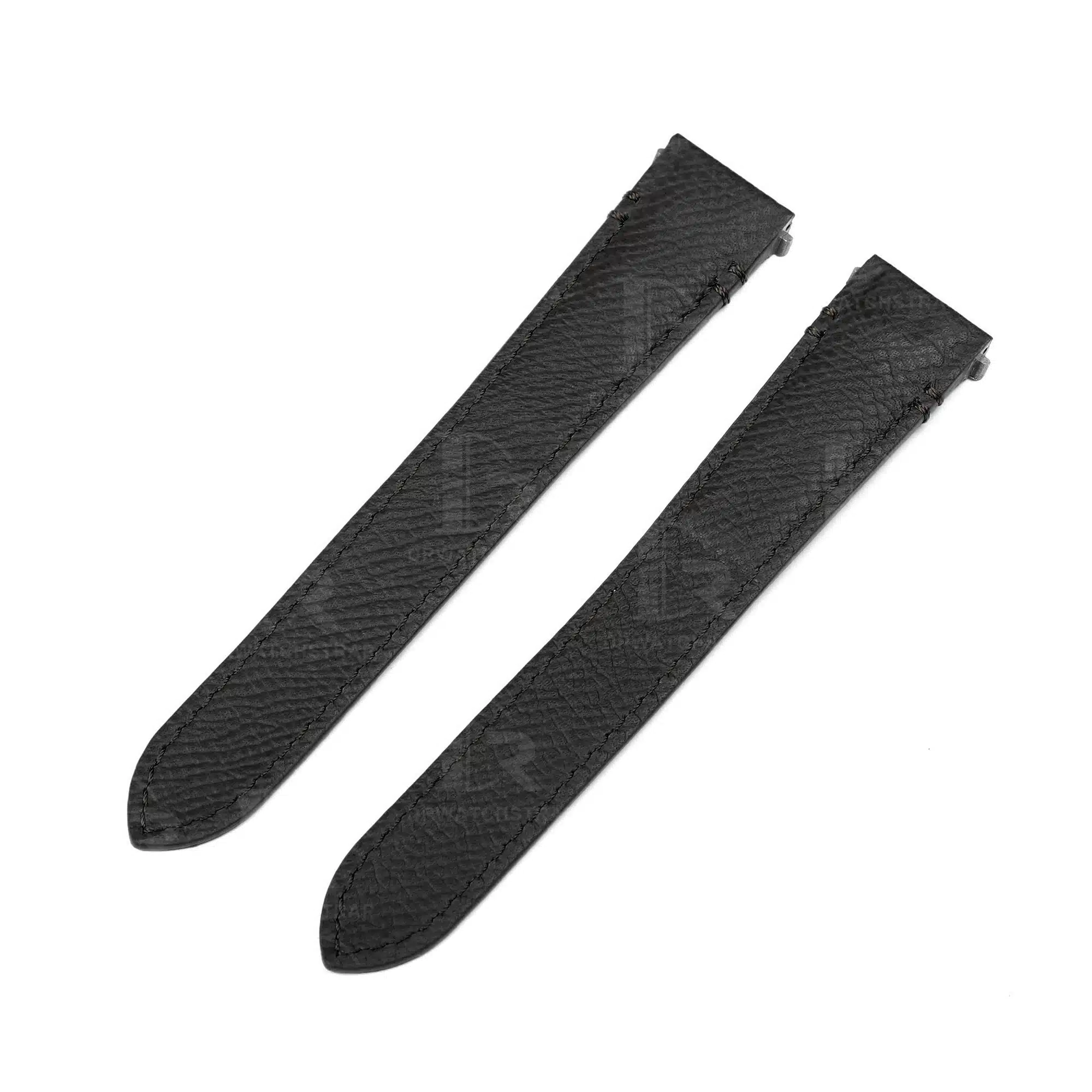 Buy Custom New Cartier Santos Black Epsom leather straps19mm 21mm replacement watch band