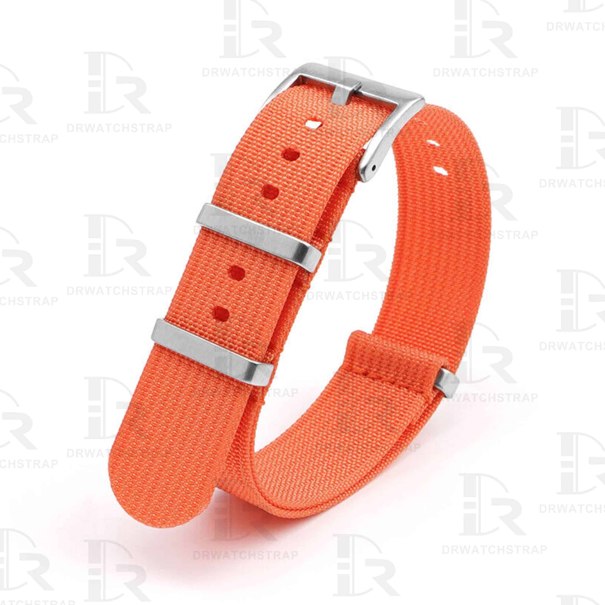 Buy Omega and swatch Moonswatch Nato strap 20mm Orange watch band (1)