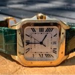 Buy Custom Cartier Santos alligator leather watch straps replacement watch band