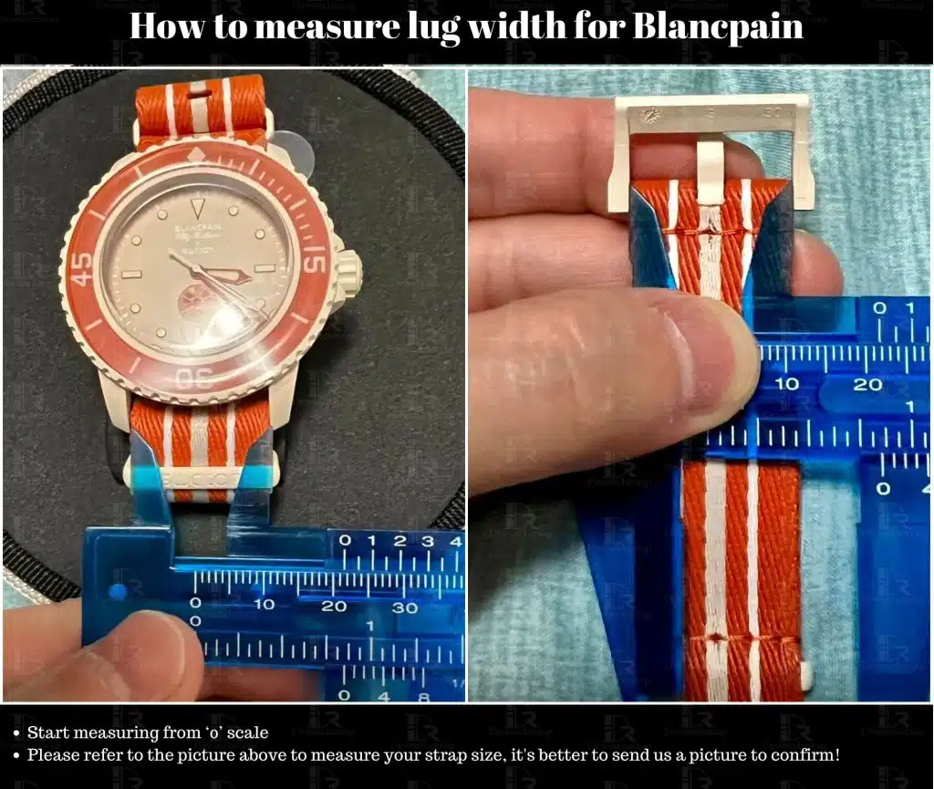 HOW TO Measure Lug size for Blancpain X Swatch Group Watch band width