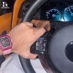 Pink Elastic strap for Richard Mille watch band