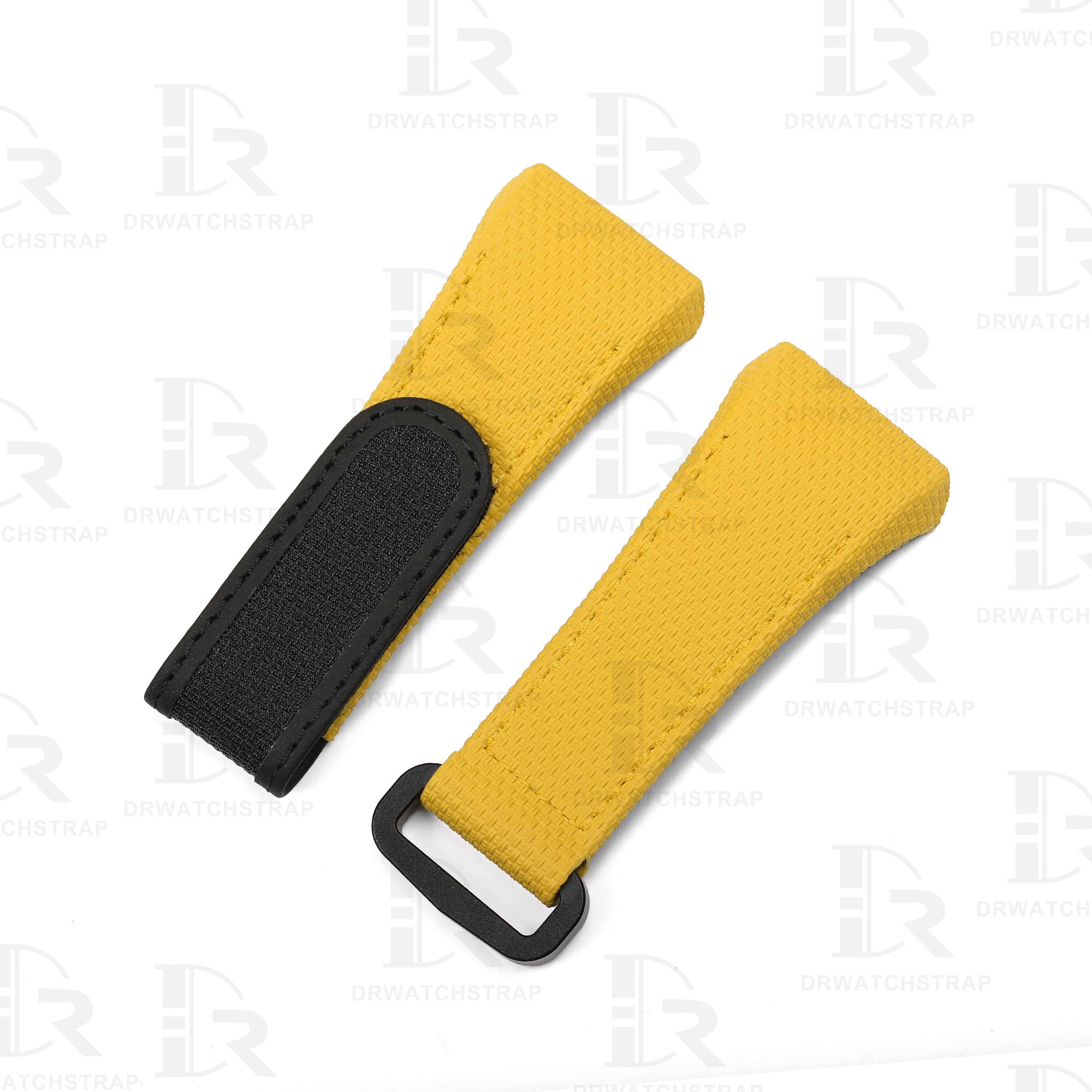 Buy Custom Franck Muller Vanguard v41 Yellow Canvas Pattern Rubber velcro watch band for FM strap