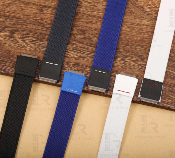 Buy Custom Richard Mille watch strap Blue Rubber Elastic watchbands RM 035 030 055 011 067 (2)