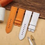 Custom Blancpain Fifty Fathoms Orange black canvas replacement sailcloth nylon watch strap 20mm 23mm (1)