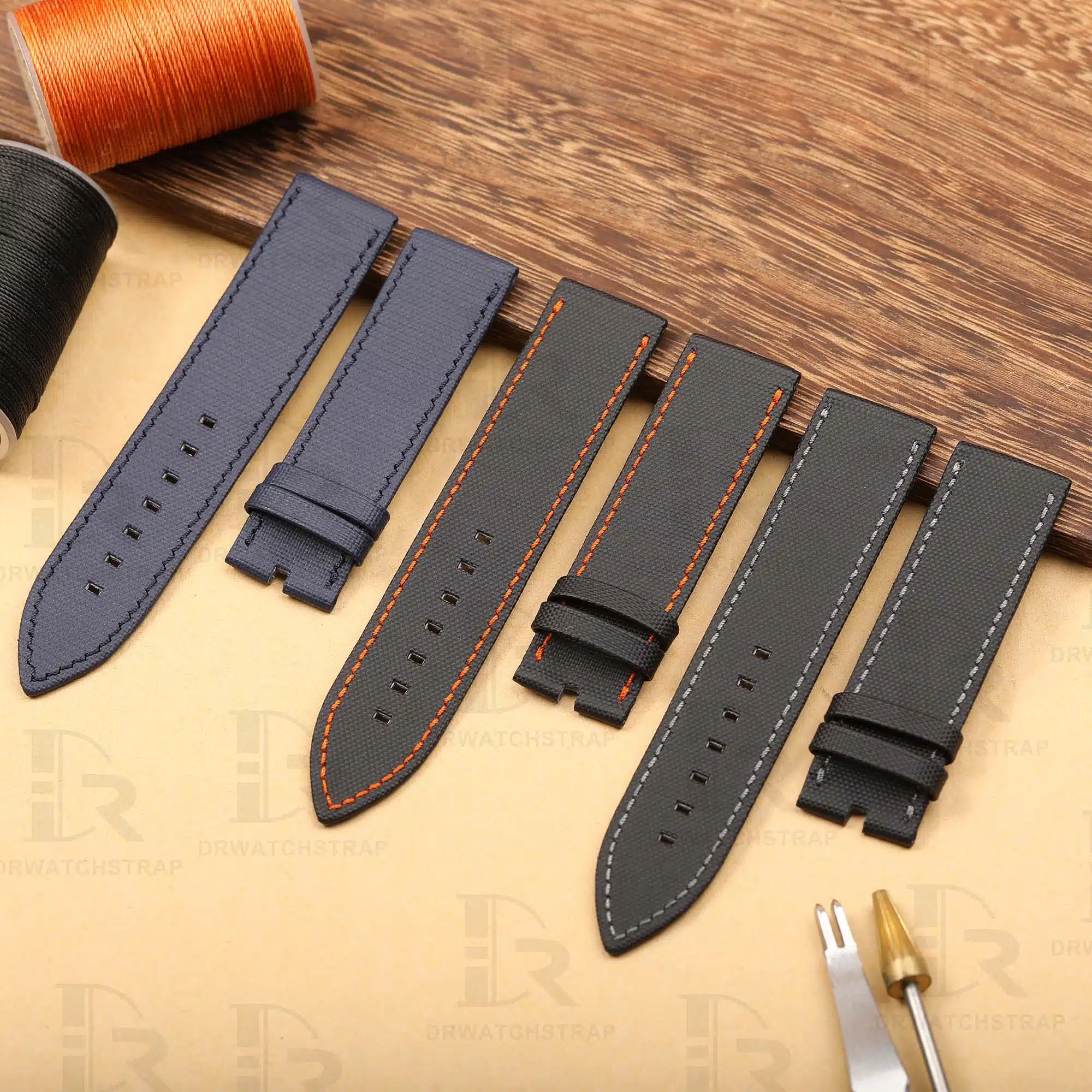 Buy Custom Blancpain x Swatch strap 22mm Black Canvas Sailcloth watch straps Bioceramic Scuba (1)