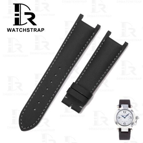 Buy Custom Cartier Pasha replacement strap Black Canvas Nylon handmade watch band (1) Buy Custom Cartier Pasha replacement strap Black Canvas Nylon handmade watch band (1)