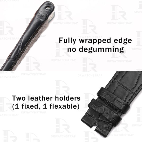 Buy Custom IWC Ingenieur 323909 Black Leather Strap 28mm Replacement watch Straps (3)