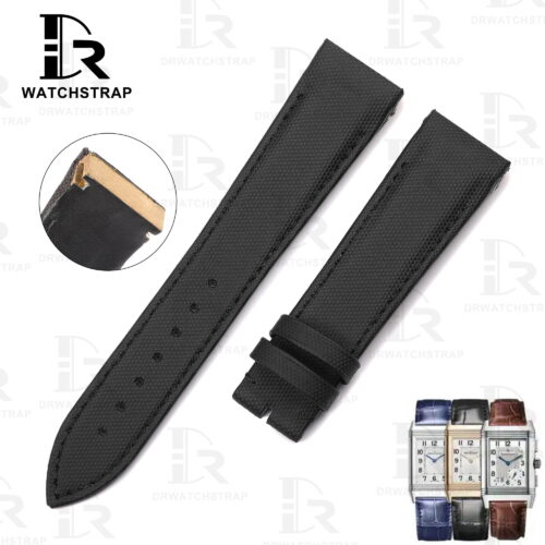 Buy Custom jlc reverso canvas strap 22mm Black Jaeger Lecoultre Handmade watch bands (1)