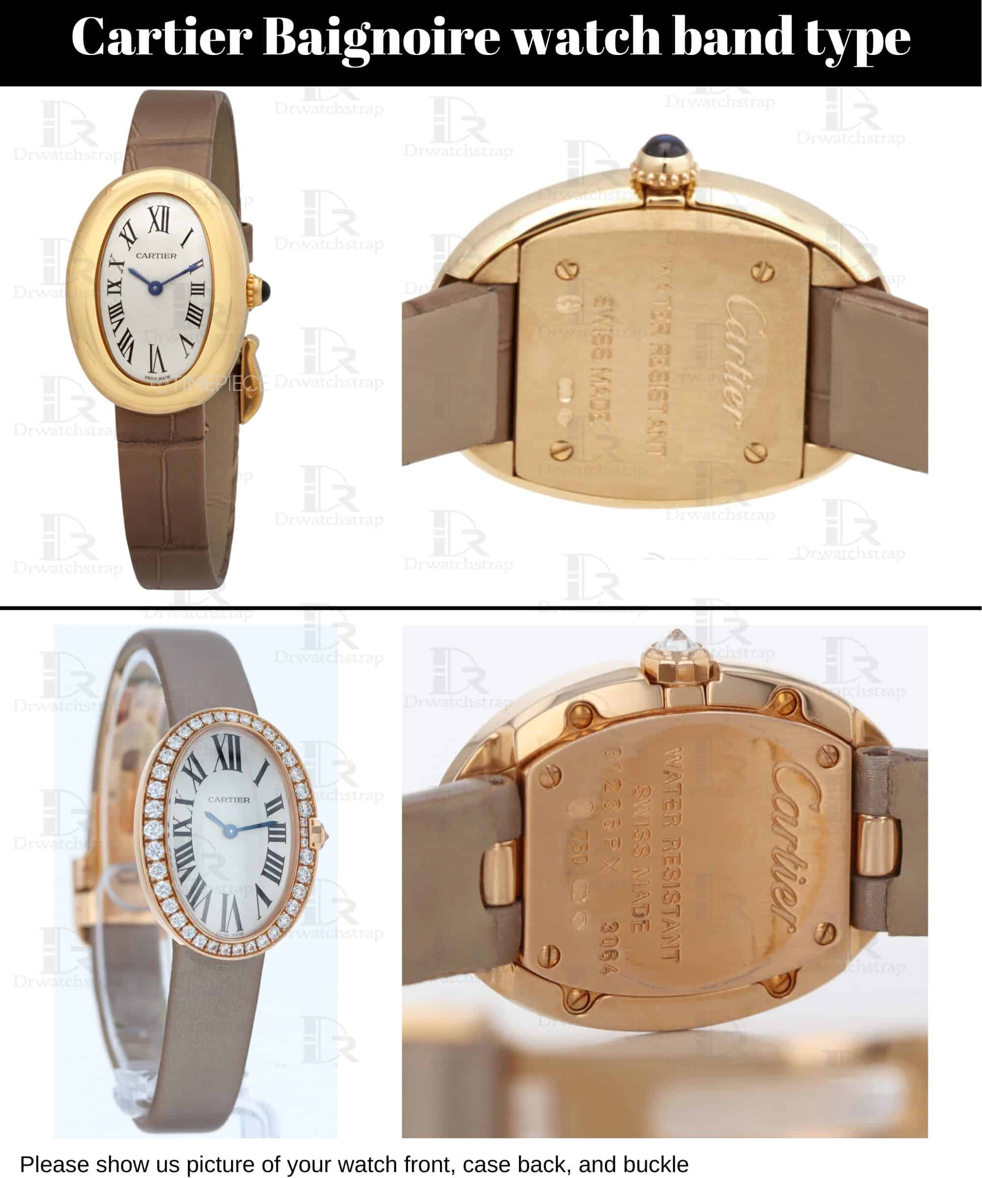 Cartier Baignoire watch band strap type - logo