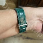 Cartier Tank Must 23mm Green Alligator leather strap watch band for sale (2)