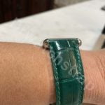 Buy custom Franck Muller Long Green leather watchband 22mm 24mm 26mm strap for sale (1)