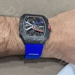 Custom white velcro canvas nylon watch band for Richard Mille