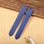 Buy custom New Cartier Santos Ice Blue leather watch strap 19mm 21mm replacement watch strap