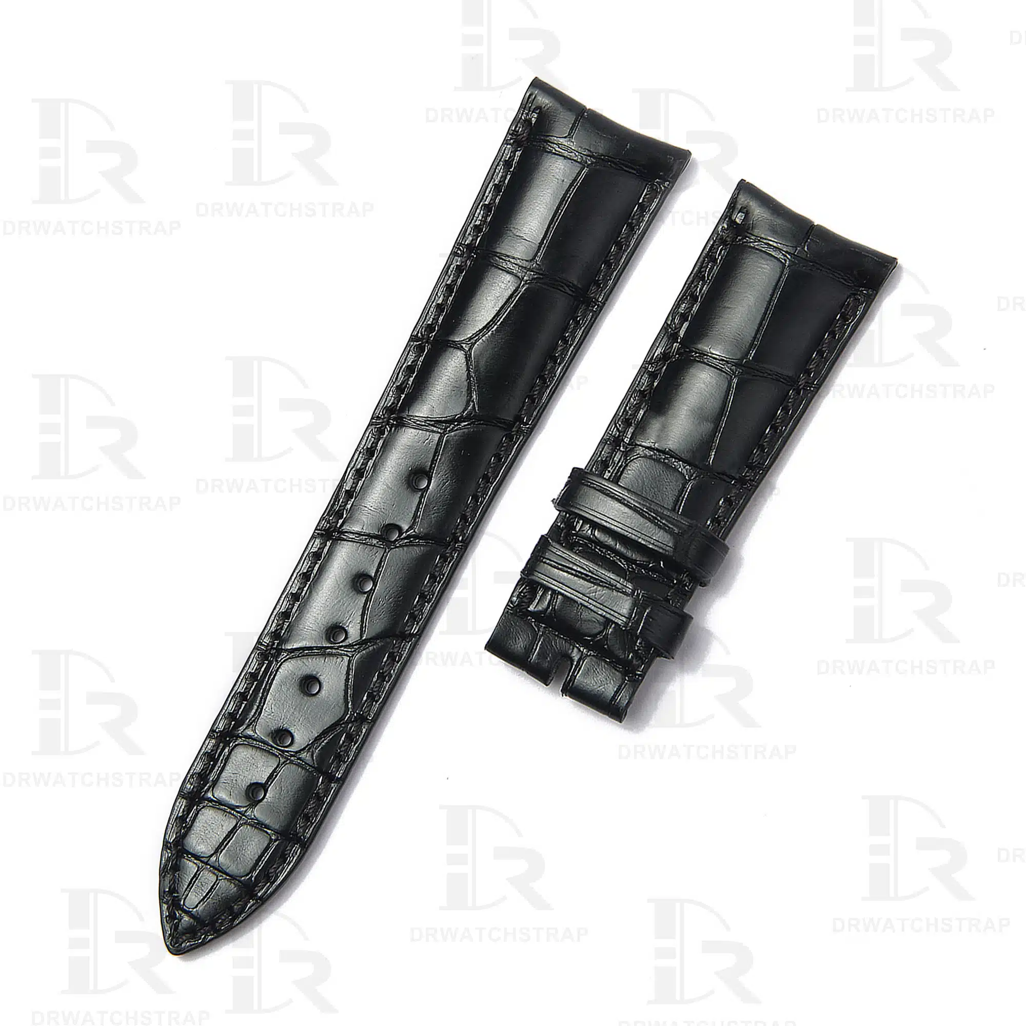 Buy Custom Corum twenty dollar gold coin watch strap 20mm Black Alligator leather watchband (1)